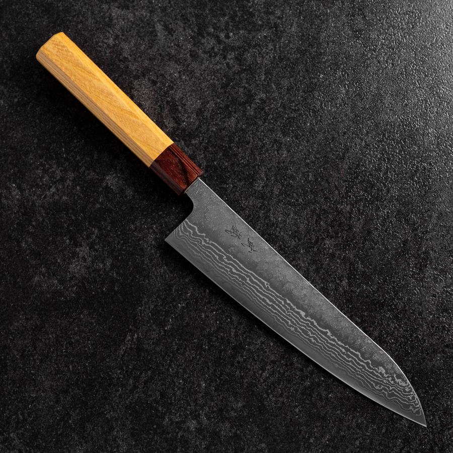 Gyuto 440C Nashiji Damascus Zelkova Handle 210mm – MUSASHI