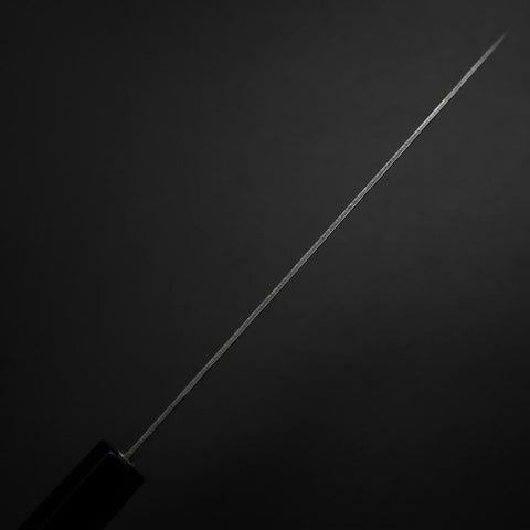 Gyuto 440C Nashiji Mirror Damascus Fire Urushi Handle 180mm (7”)-[Musashi]-[Japanese-Kitchen-Knives]
