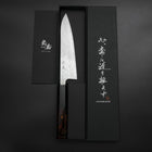Gyuto 440C Nashiji Mirror Damascus Fire Urushi Handle 180mm-[Musashi]-[Japanese-Kitchen-Knives]