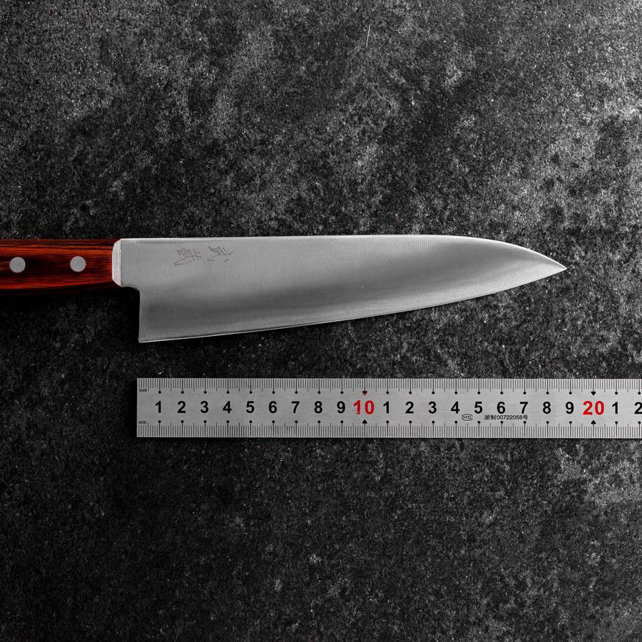 三徳 AUS-10 磨き オーク柄 180mm – MUSASHI