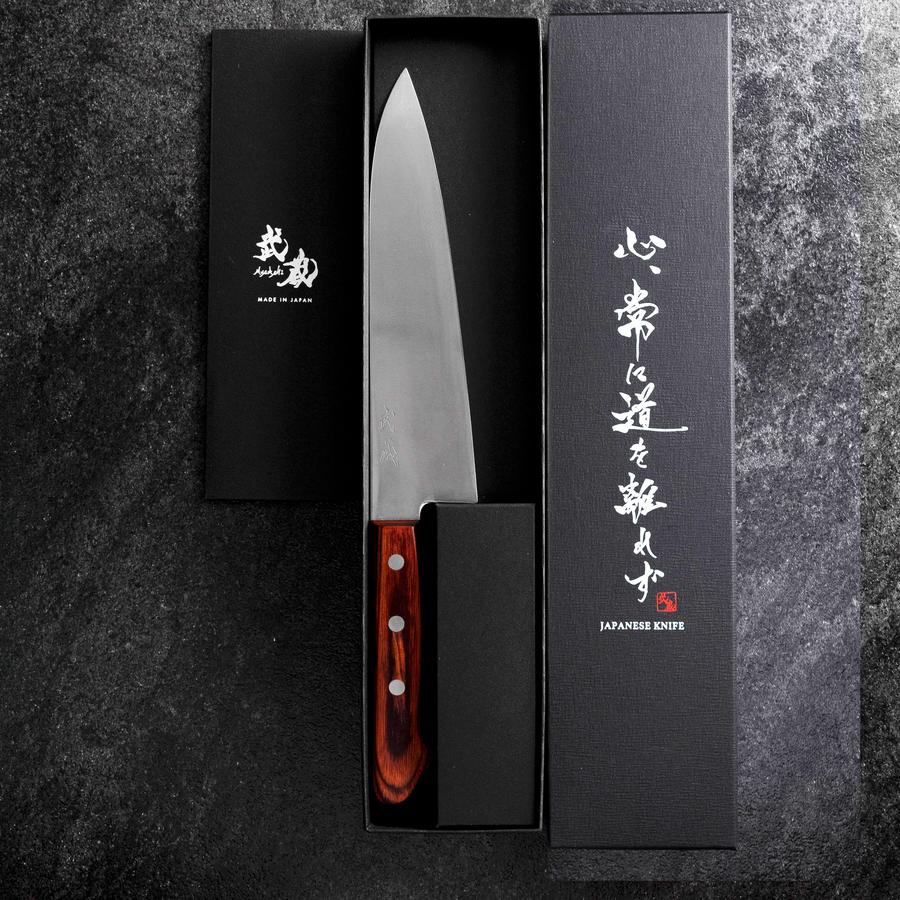 Gyuto 440C Polished Western Handle 190mm (7.5”)-[Musashi]-[Japanese-Kitchen-Knives]