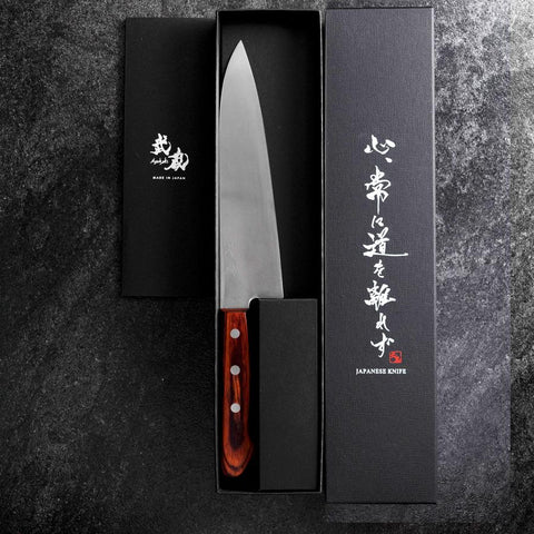 Gyuto 440C Polished Western Handle 190mm (7.5”)-[Musashi]-[Japanese-Kitchen-Knives]