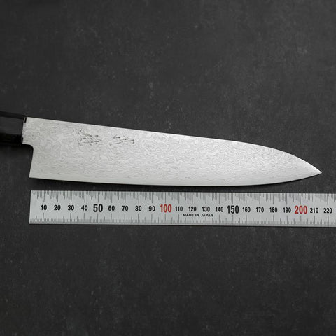 Gyuto AUS-10 Damascus Red Cherry Handle 210mm (8.3”)-[Musashi]-[Japanese-Kitchen-Knives]