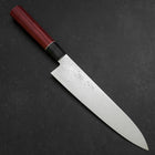 Gyuto AUS-10 Damascus Red Cherry Handle 210mm (8.3”)-[Musashi]-[Japanese-Kitchen-Knives]