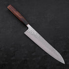 Gyuto AUS-10 Mirror Tsuchime Damascus Sumi Urushi Handle 240mm (9.4”)-[Musashi]-[Japanese-Kitchen-Knives]