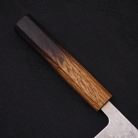 Gyuto AUS-10 Mirror Tsuchime Damascus Yaki Urushi Handle 210mm (8.3”)-[Musashi]-[Japanese-Kitchen-Knives]