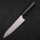 Gyuto AUS-10 Nashiji Damascus Ebony Handle 180mm (7”)-[Musashi]-[Japanese-Kitchen-Knives]