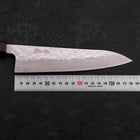 Gyuto AUS-10 Nashiji Damascus Ebony Handle 180mm (7”)-[Musashi]-[Japanese-Kitchen-Knives]