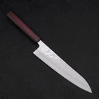 Gyuto AUS-10 Nashiji Damascus Purple Urushi Handle 210mm (8.3”)-[Musashi]-[Japanese-Kitchen-Knives]