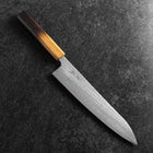 Gyuto AUS-10 Nawame Damascus Yaki Urushi Handle 240mm-[Musashi]-[Japanese-Kitchen-Knives]