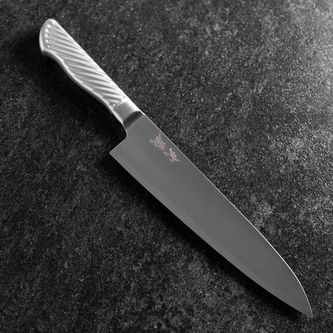 Gyuto AUS-10 Polished All-Stainless Handle 210mm (8.3”)-[Musashi]-[Japanese-Kitchen-Knives]