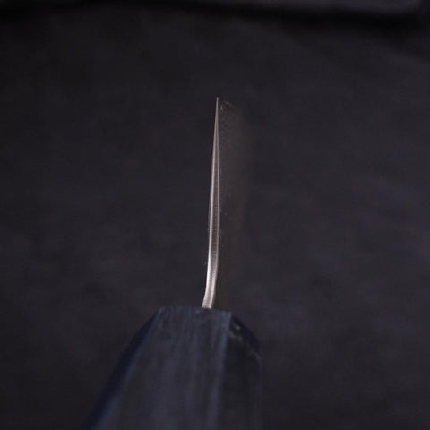 Gyuto AUS-10 Tsuchime Damascus Dark-Blue Urushi Handle 210mm (8.3”)-[Musashi]-[Japanese-Kitchen-Knives]