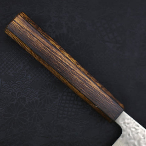 Gyuto AUS-10 Tsuchime Damascus Sumi Urushi Handle 210mm (8.3”)-[Musashi]-[Japanese-Kitchen-Knives]