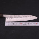 Gyuto AUS-10 Tsuchime Damascus Sumi Urushi Handle 210mm (8.3”)-[Musashi]-[Japanese-Kitchen-Knives]