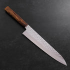 Gyuto AUS-10 Tsuchime Damascus Sumi Urushi Handle 240mm (9.4”)-[Musashi]-[Japanese-Kitchen-Knives]