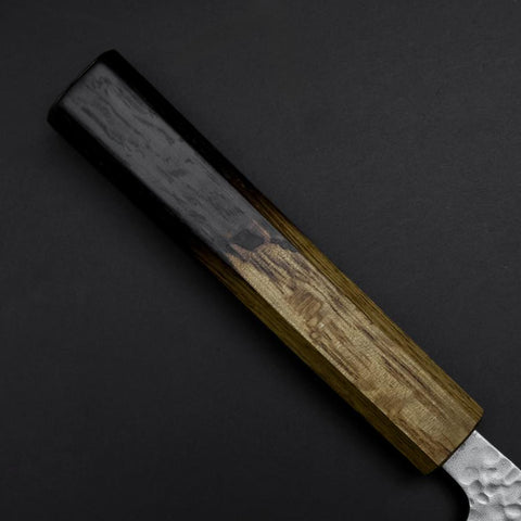 Gyuto AUS-10 Tsuchime Damascus Yaki Urushi Handle 210mm-[Musashi]-[Japanese-Kitchen-Knives]