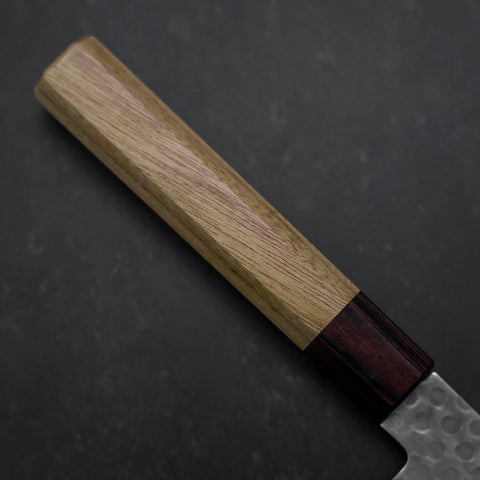 Gyuto AUS-10 Tsuchime Damascus Zelkova Handle 240mm (9.4”)-[Musashi]-[Japanese-Kitchen-Knives]