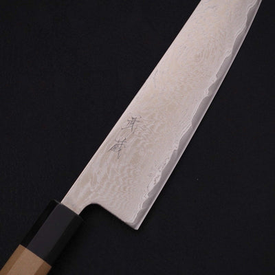 Gyuto AUS-10 Wave Nickel Damascus Buffalo Magnolia Handle 240mm-AUS-10-Damascus-Japanese Handle-[Musashi]-[Japanese-Kitchen-Knives]