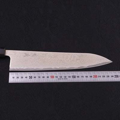 Gyuto AUS-10 Wave Nickel Damascus Buffalo Magnolia Handle 240mm-AUS-10-Damascus-Japanese Handle-[Musashi]-[Japanese-Kitchen-Knives]