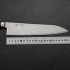 Gyuto AUS-10 Wave Nickel Damascus Western Brown Handle 210mm (8.3”)-[Musashi]-[Japanese-Kitchen-Knives]