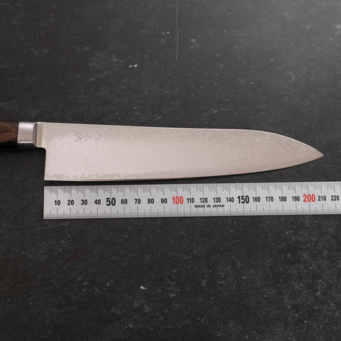 Gyuto AUS-10 Wave Nickel Damascus Western Handle 210mm (8.3”)-[Musashi]-[Japanese-Kitchen-Knives]