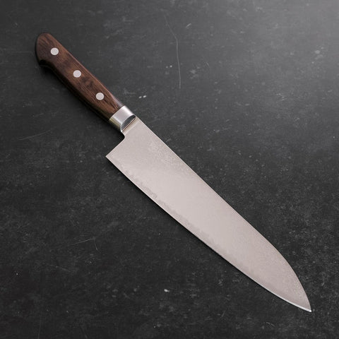 Gyuto AUS-10 Wave Nickel Damascus Western Handle 210mm (8.3”)-[Musashi]-[Japanese-Kitchen-Knives]
