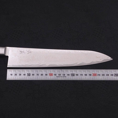 Gyuto AUS-10 Wave Nickel Damascus Western Handle 240mm (9.4”)-[Musashi]-[Japanese-Kitchen-Knives]