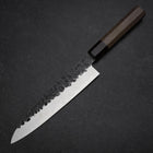 Gyuto AUS-8 Kurouchi Tsuchime Shitan Walnut Handle 200mm (7.9”)-[Musashi]-[Japanese-Kitchen-Knives]