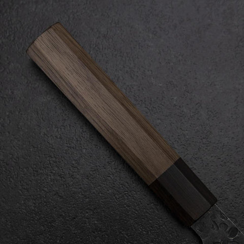 Gyuto AUS-8 Kurouchi Tsuchime Shitan Walnut Handle 200mm-[Musashi]-[Japanese-Kitchen-Knives]
