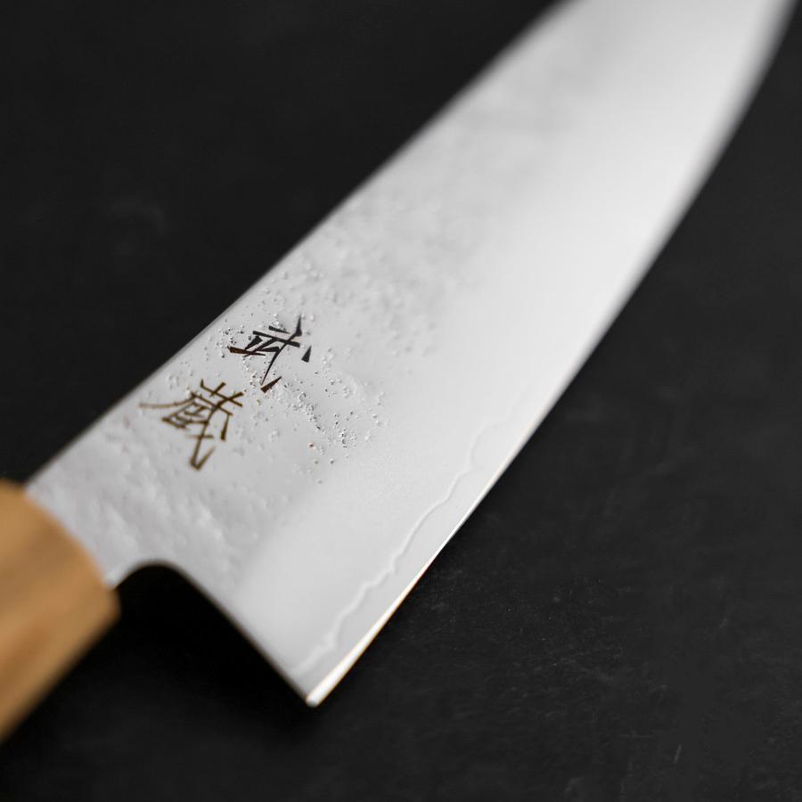 牛刀 AUS-10 梨地 オリーブウッド柄 210mm – MUSASHI