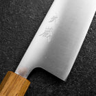 Gyuto AUS-8 Polished Oak Handle 210mm-[Musashi]-[Japanese-Kitchen-Knives]