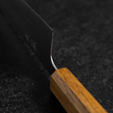 Gyuto AUS-8 Polished Oak Handle 210mm-[Musashi]-[Japanese-Kitchen-Knives]