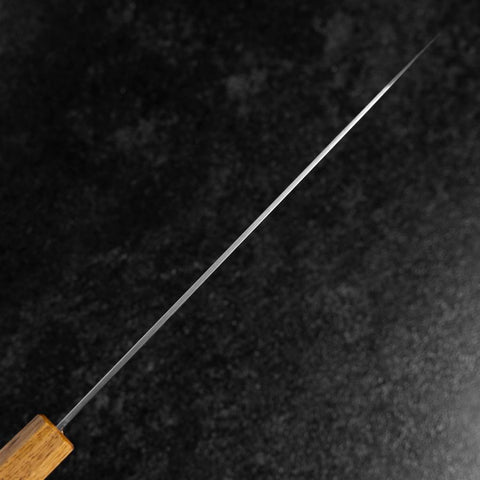 Gyuto AUS-8 Polished Oak Handle 210mm-[Musashi]-[Japanese-Kitchen-Knives]