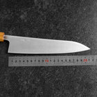 Gyuto AUS-8 Polished Oak Handle 210mm-[Musashi]-[Japanese-Kitchen-Knives]