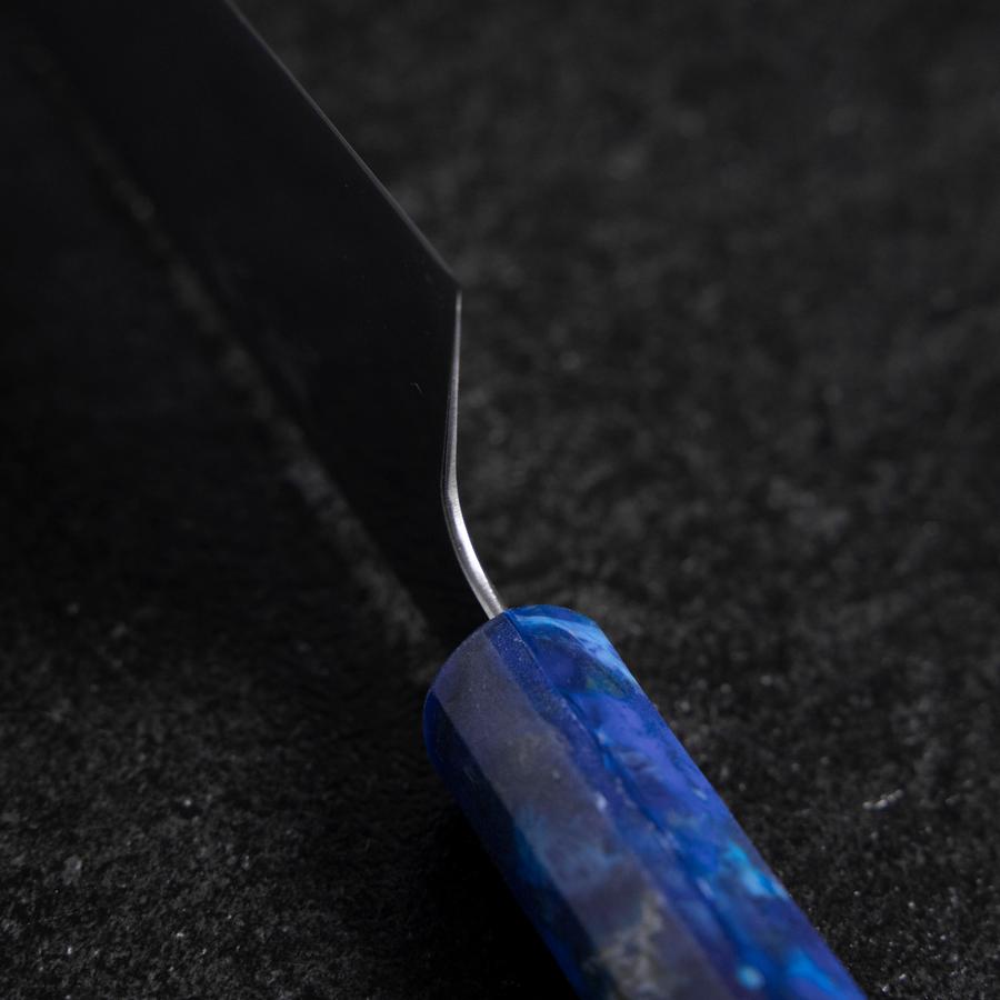 Gyuto AUS-8 Polished Ocean Blue Handle 210mm-[Musashi]-[Japanese-Kitchen-Knives]