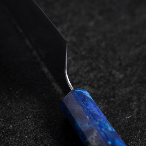 Gyuto AUS-8 Polished Ocean Blue Handle 210mm-[Musashi]-[Japanese-Kitchen-Knives]