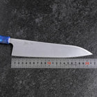 Gyuto AUS-8 Polished Ocean Blue Handle 210mm-[Musashi]-[Japanese-Kitchen-Knives]