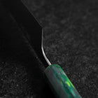 Gyuto AUS-8 Polished Ocean Green Handle 210mm-[Musashi]-[Japanese-Kitchen-Knives]