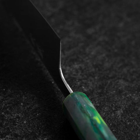 Gyuto AUS-8 Polished Ocean Green Handle 210mm-[Musashi]-[Japanese-Kitchen-Knives]