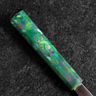 Gyuto AUS-8 Polished Ocean Green Handle 210mm-[Musashi]-[Japanese-Kitchen-Knives]