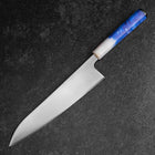 Gyuto AUS-8 Polished Ocean White Blue Handle 210mm-[Musashi]-[Japanese-Kitchen-Knives]
