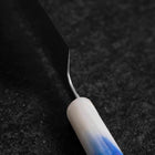 Gyuto AUS-8 Polished Ocean White Blue Handle 210mm-[Musashi]-[Japanese-Kitchen-Knives]