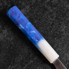 Gyuto AUS-8 Polished Ocean White Blue Handle 210mm-[Musashi]-[Japanese-Kitchen-Knives]