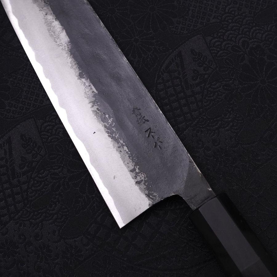 Gyuto Aogami-Super Kurouchi Buffalo Ebony Handle 210mm-Aogami Super-Kurouchi-Japanese Handle-[Musashi]-[Japanese-Kitchen-Knives]