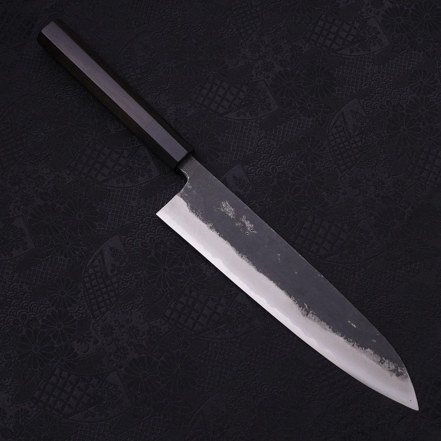 Gyuto Aogami-Super Kurouchi Buffalo Ebony Handle 210mm-Aogami Super-Kurouchi-Japanese Handle-[Musashi]-[Japanese-Kitchen-Knives]