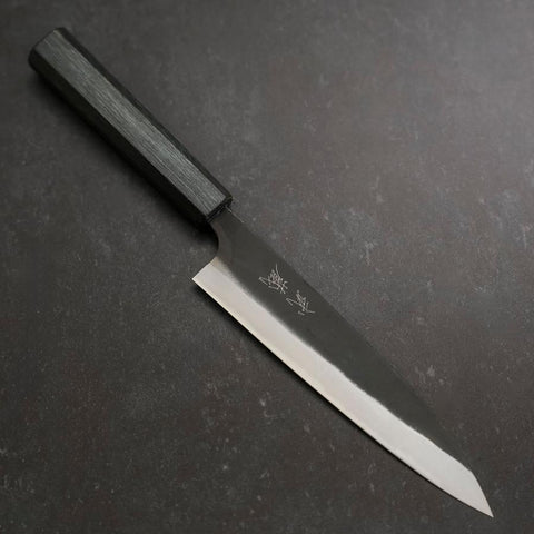 Gyuto Blue Steel #1 Kurouchi Dark Blue Urushi Handle 170mm (6.7”)-[Musashi]-[Japanese-Kitchen-Knives]