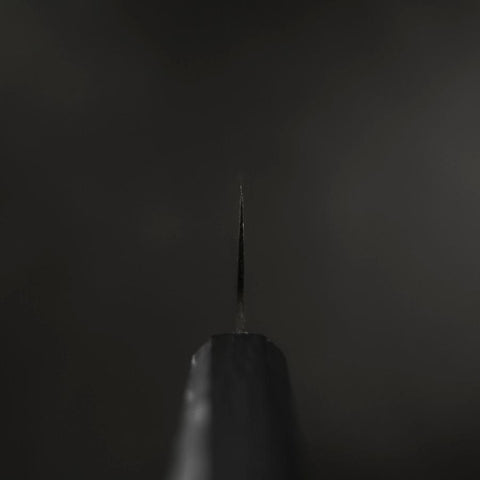 Gyuto Blue Steel #1 Kurouchi Dark Blue Urushi Handle 210mm-[Musashi]-[Japanese-Kitchen-Knives]