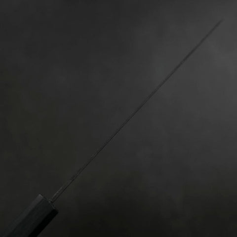 Gyuto Blue Steel #1 Kurouchi Dark Blue Urushi Handle 210mm-[Musashi]-[Japanese-Kitchen-Knives]