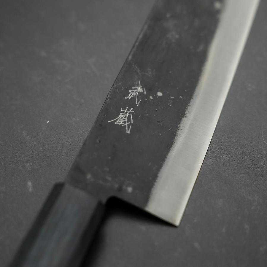 牛刀 青紙1号 黒打 黒檀水牛柄 180mm – MUSASHI