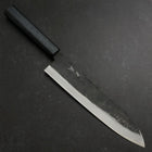Gyuto Blue Steel #1 Kurouchi Dark Blue Urushi Handle 240mm (9.4”)-[Musashi]-[Japanese-Kitchen-Knives]